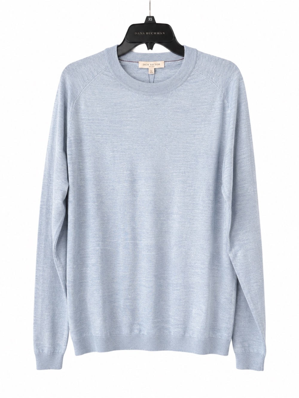NWT Jack Victor Bailey Sweater Mens Medium Sky Blue Merino Wool Silk Linen Luxe